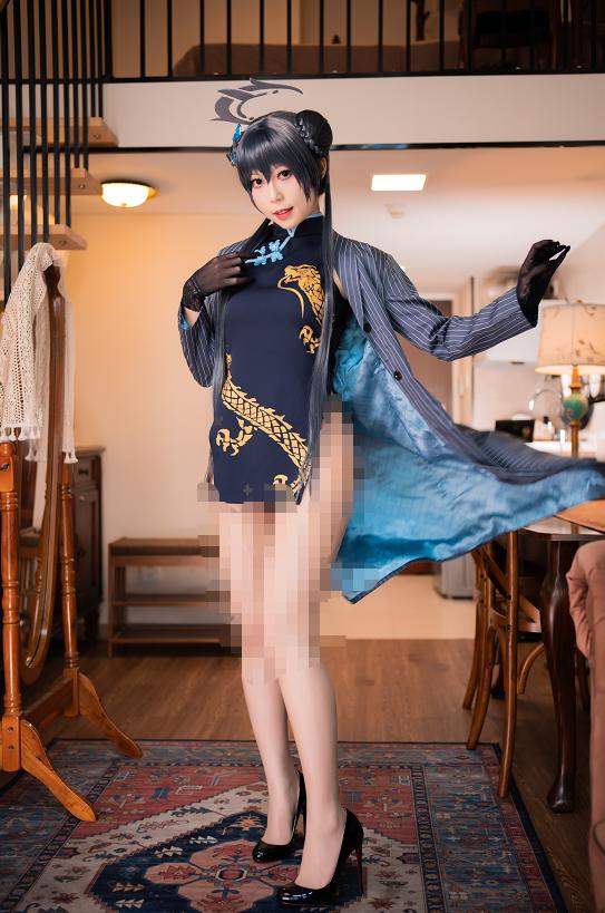 Money冷冷妃咲旗袍COS写真赏析｜蔚蓝档案高清图集作品