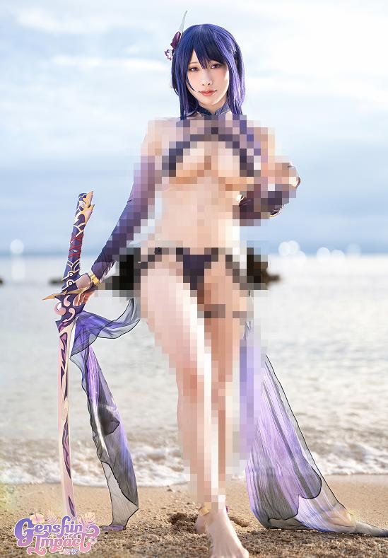 雷电将军cos 写真 雨波