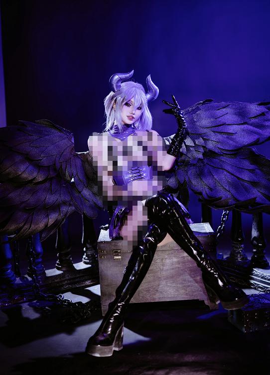 柒柒要乖哦堕天使之歌图集，暗黑恶魔羽翼造型太惊艳