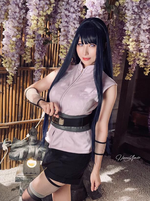 雨波HaneAme日向雏田COS｜紫藤和室里的温柔忍者感很有记忆点