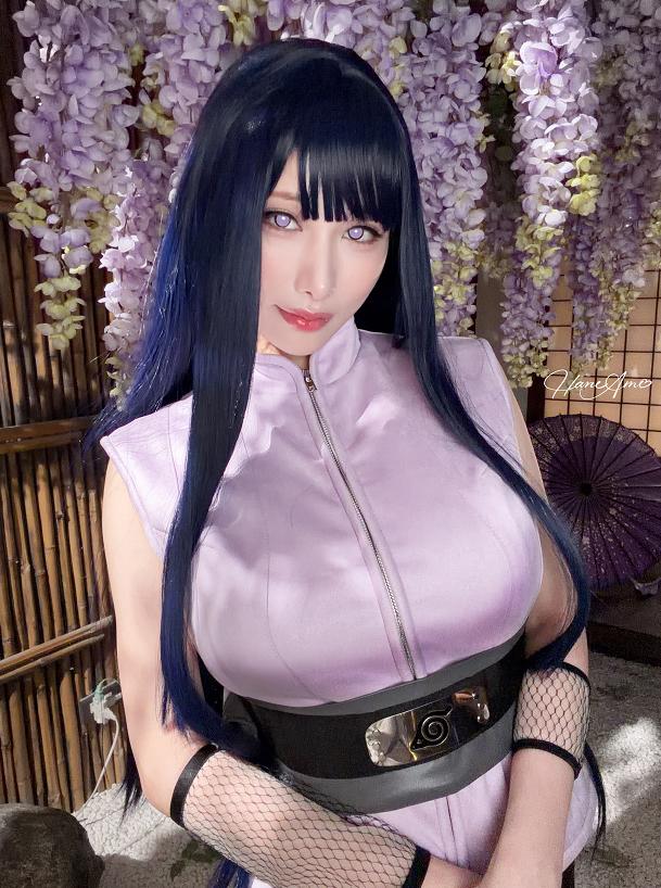 雨波HaneAme日向雏田COS｜紫藤和室里的温柔忍者感很有记忆点