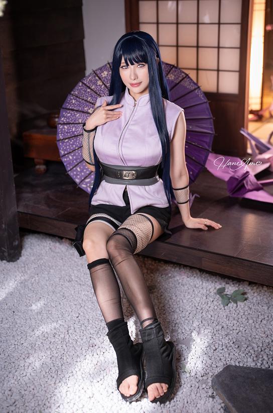 雨波HaneAme日向雏田COS｜紫藤和室里的温柔忍者感很有记忆点