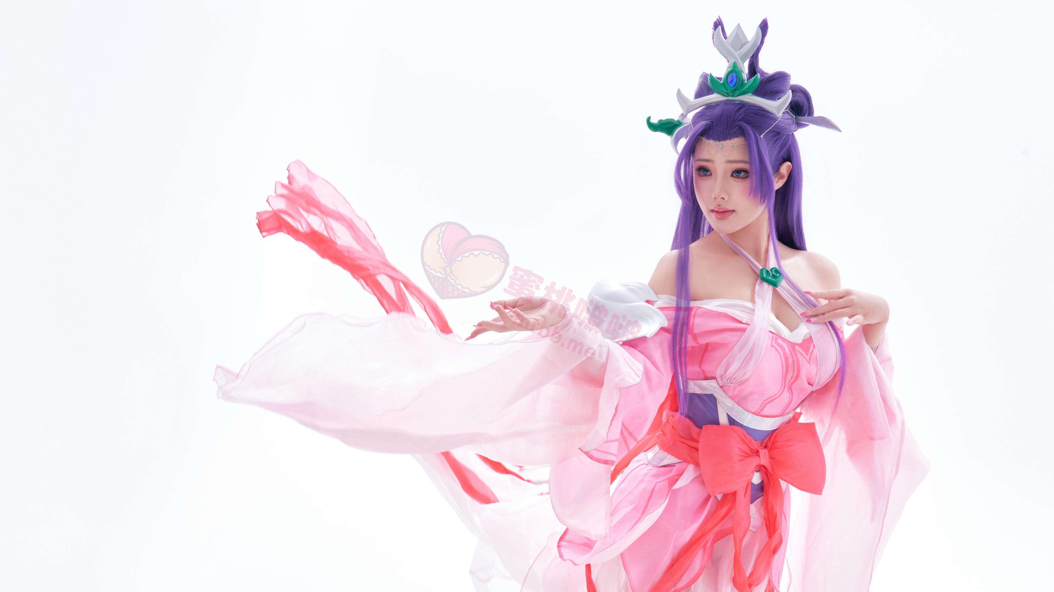 钛合金TiTi 風仙子粉色纱裙COS作品