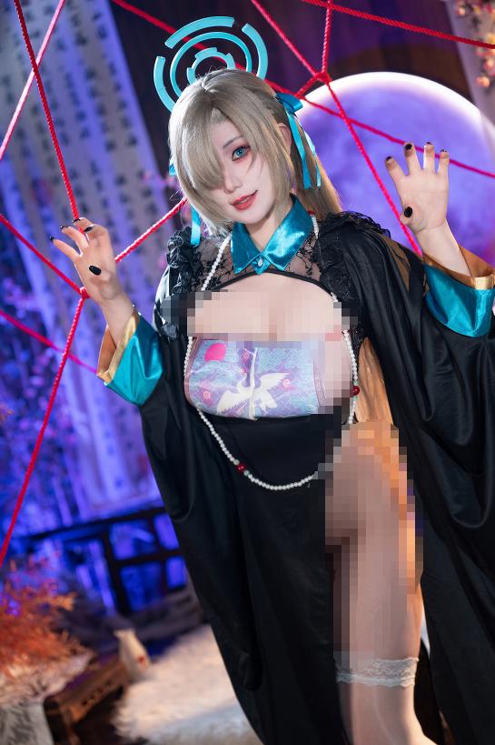 星澜是澜澜叫澜妹呀明日奈僵尸娘,红绳月夜下的妖异氛围太有记忆点