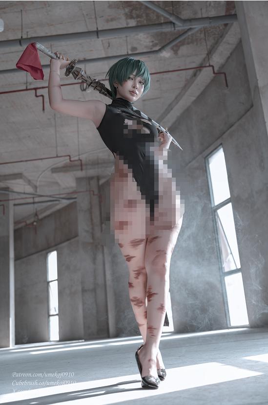 Umeko J的Maki Zenin站在废楼冷光里,JJK那股战后感出来了