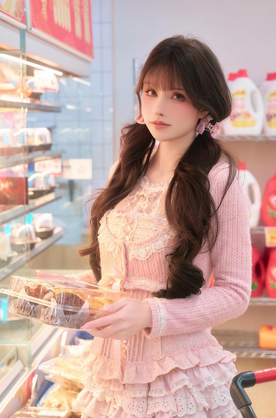 鹿八岁baby的恋爱日记像一场软粉色约会,从甜品店到厨房都很有生活感
