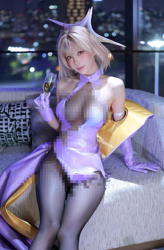 水淼Aqua阿妮斯·超级巨星·星光,把NIKKE这份夜色微醺感拍出来了