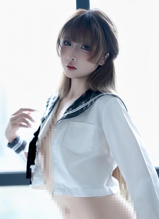 纸悦Etsu_ko浴缸JK,落地窗逆光里的清冷留白