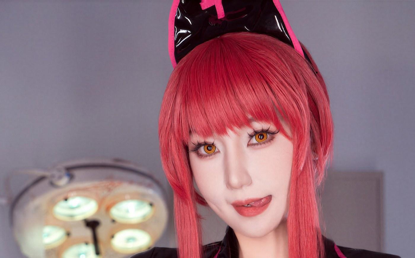 星澜是澜澜叫澜妹呀玛奇玛护士帽红发近景